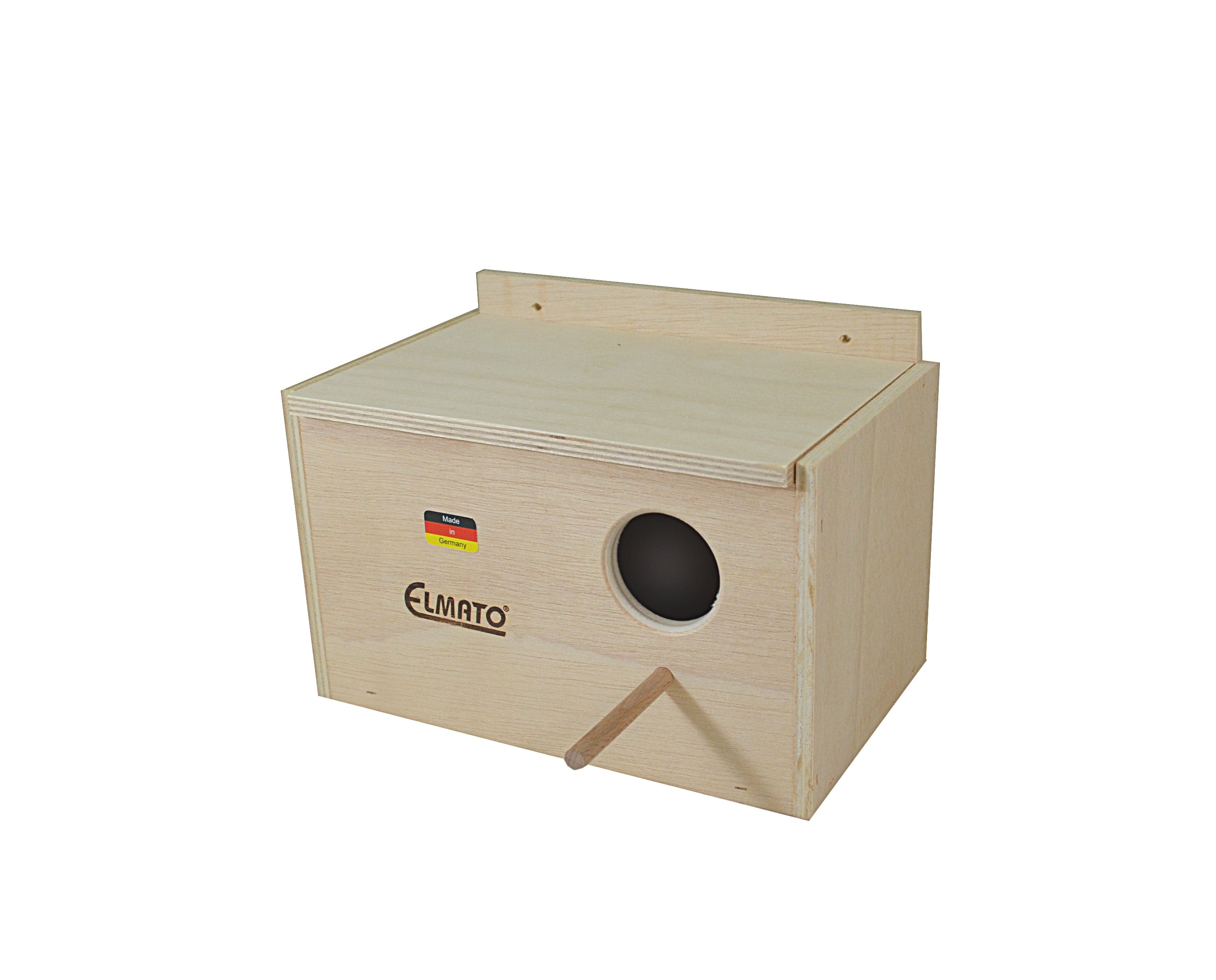 Elmato Wellensittichkobel mit Anflugstange und Nestmulde