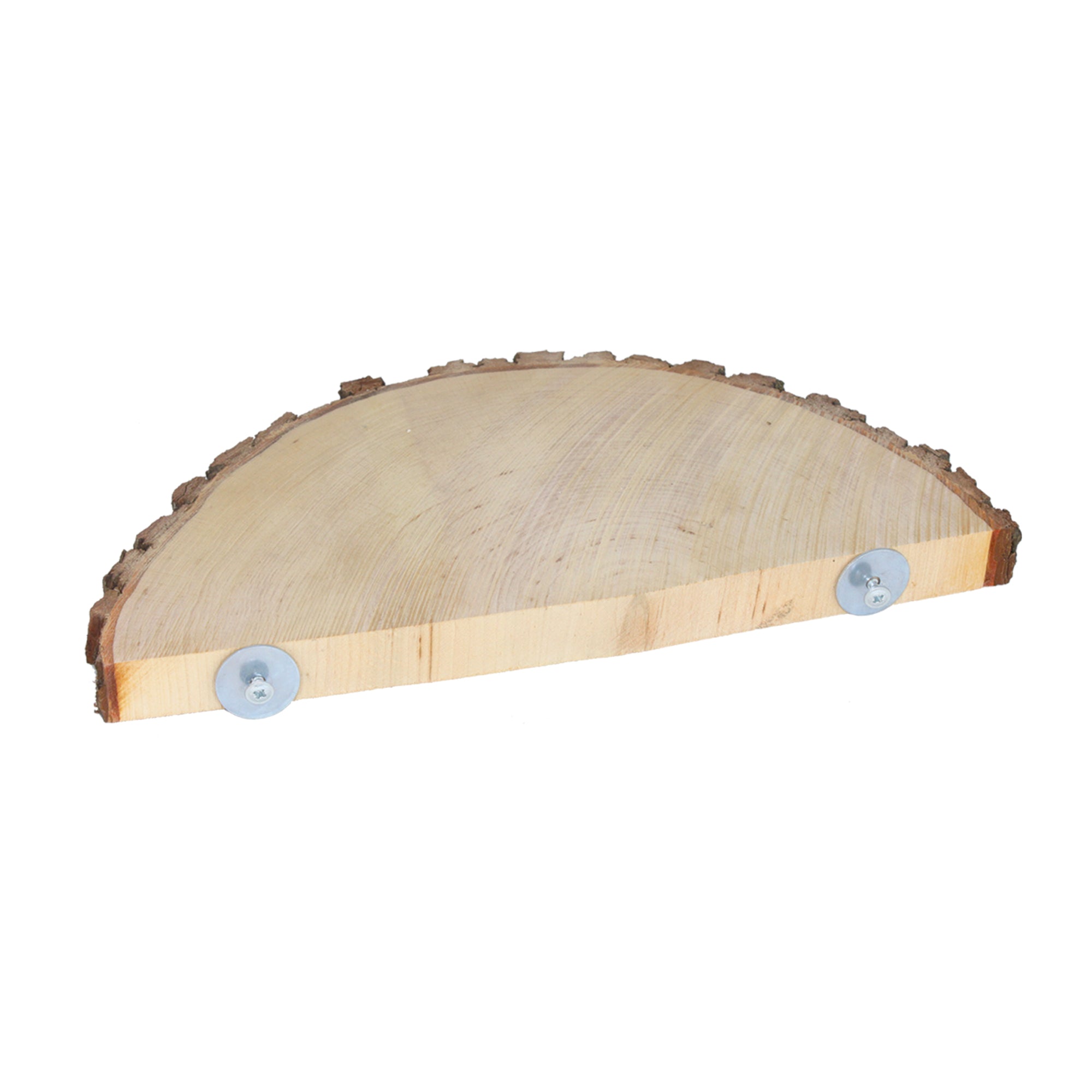 Elmato Sitzbrett für Käfig, halbrund, Massivholz, 35 cm