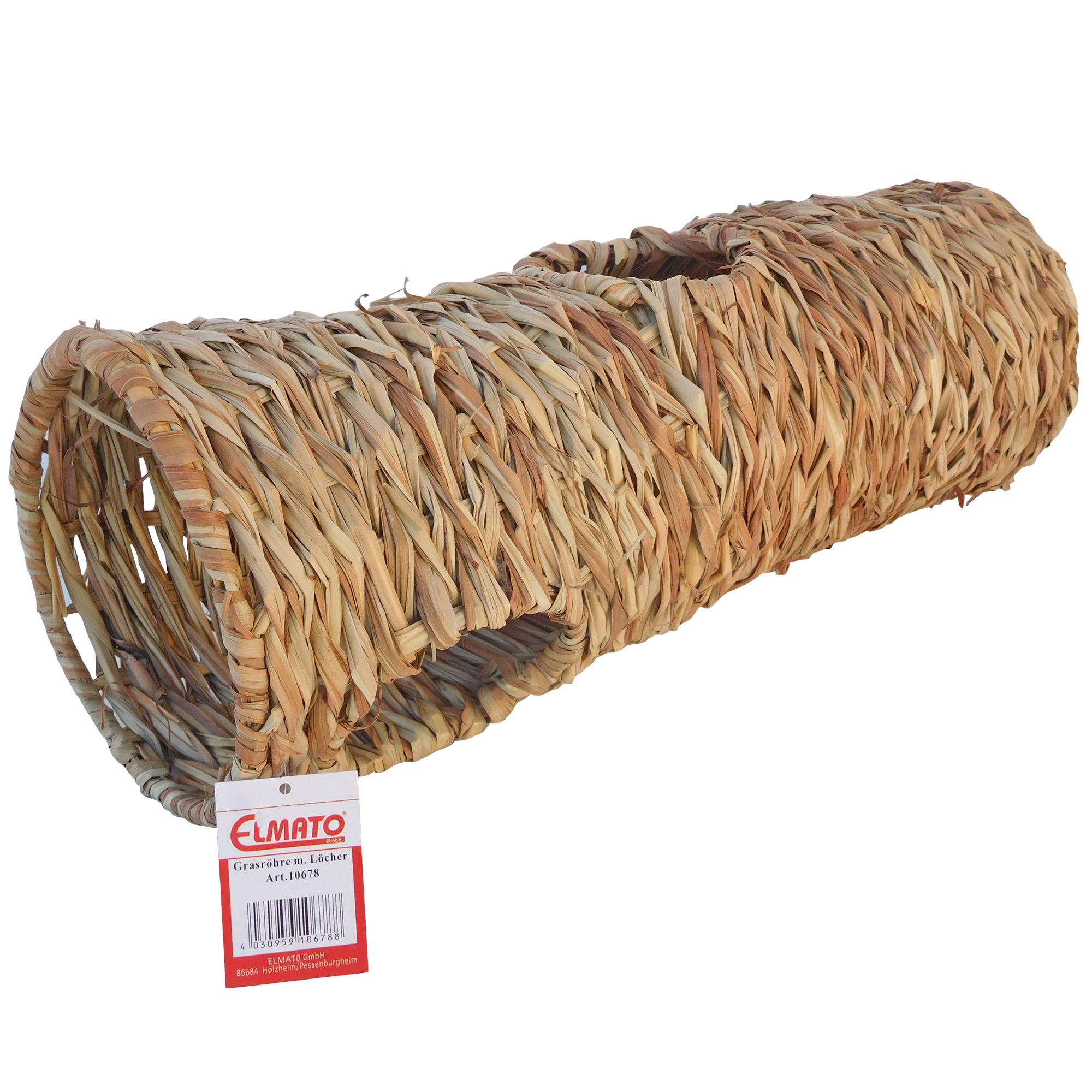 Elmato Grasröhre, mit Löcher, für Kaninchen Meerschweinchen