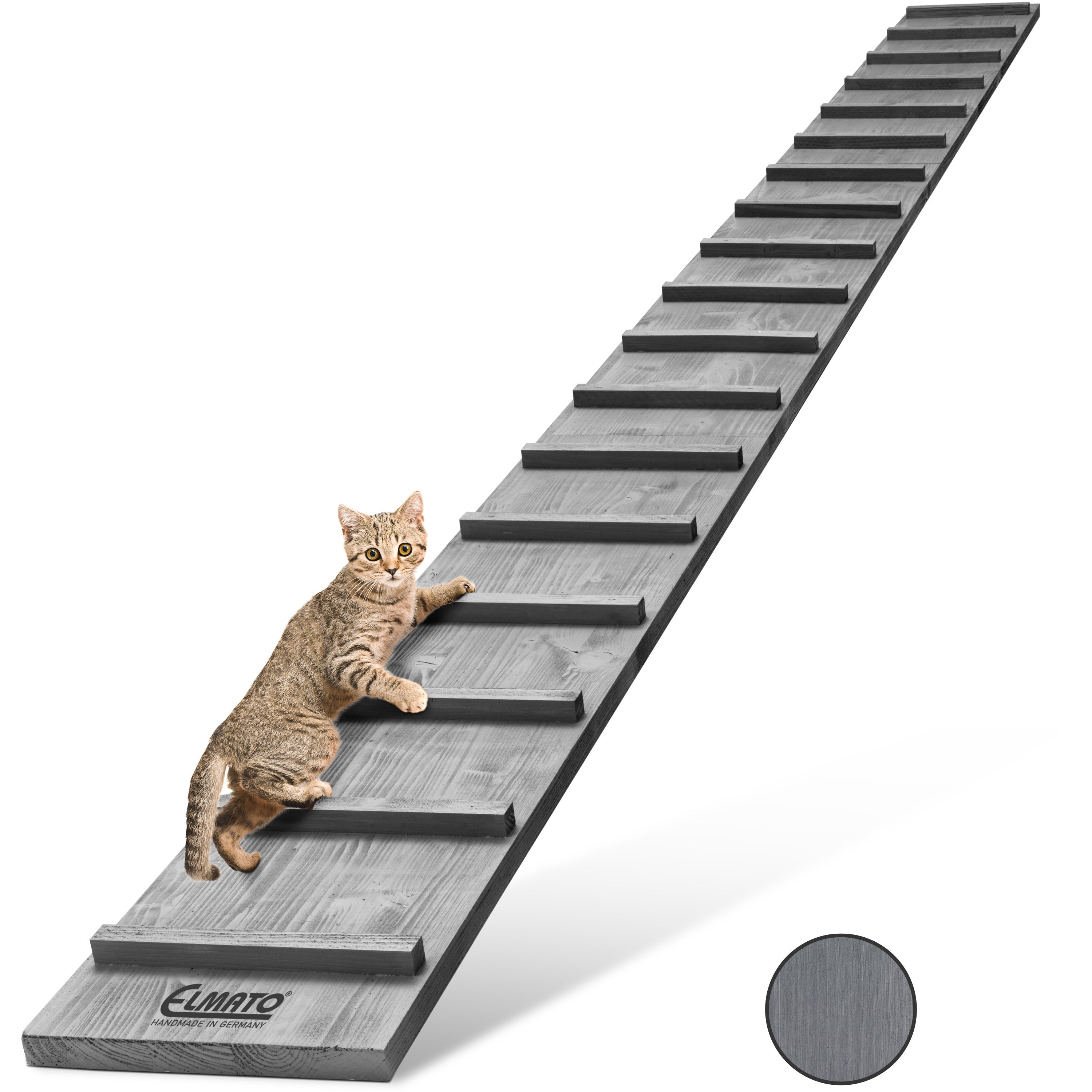 Elmato Katzentreppe lackiert – wetterfest 1-4 Meter, verschiedene Größen