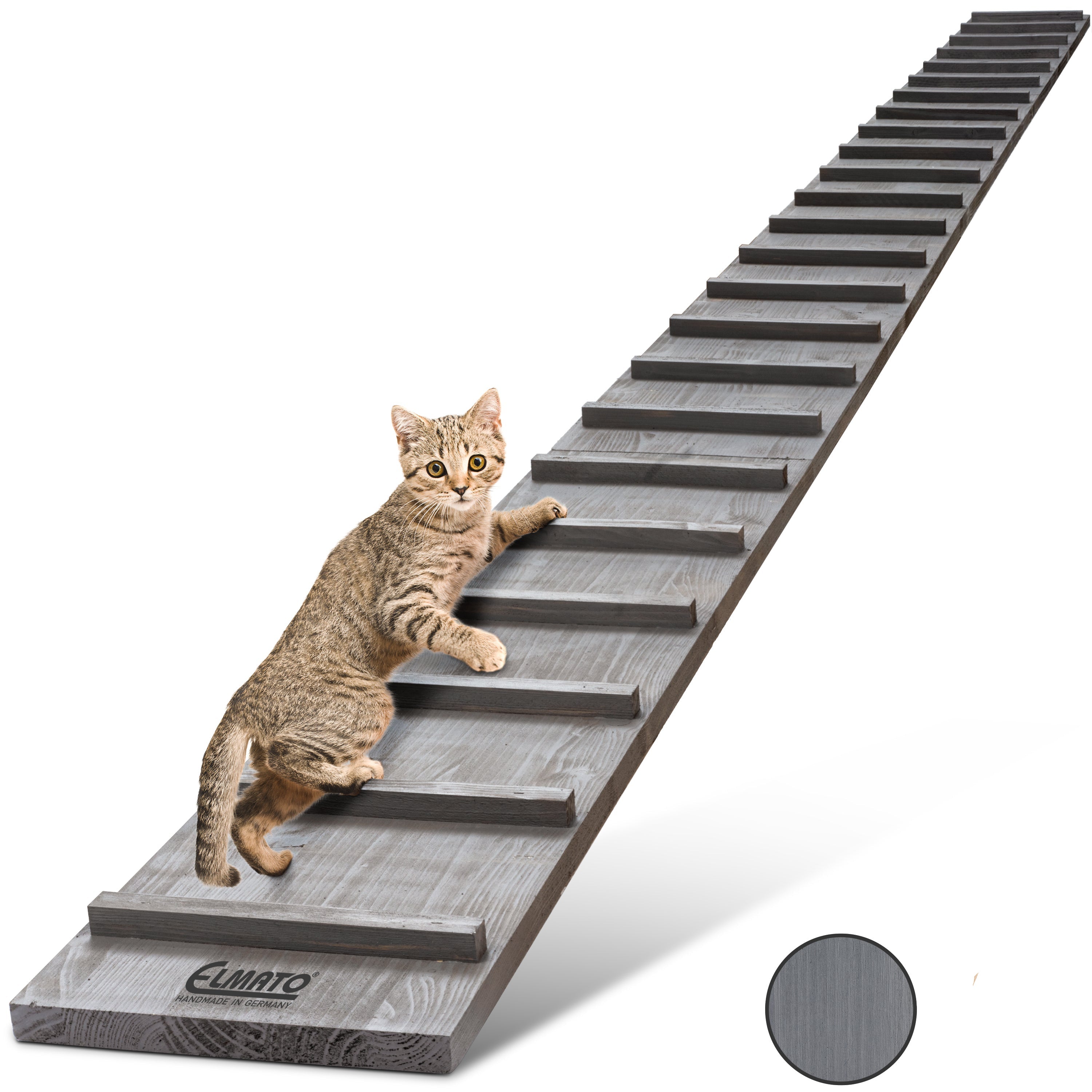 Elmato Katzentreppe lackiert – wetterfest 1-4 Meter, verschiedene Größen