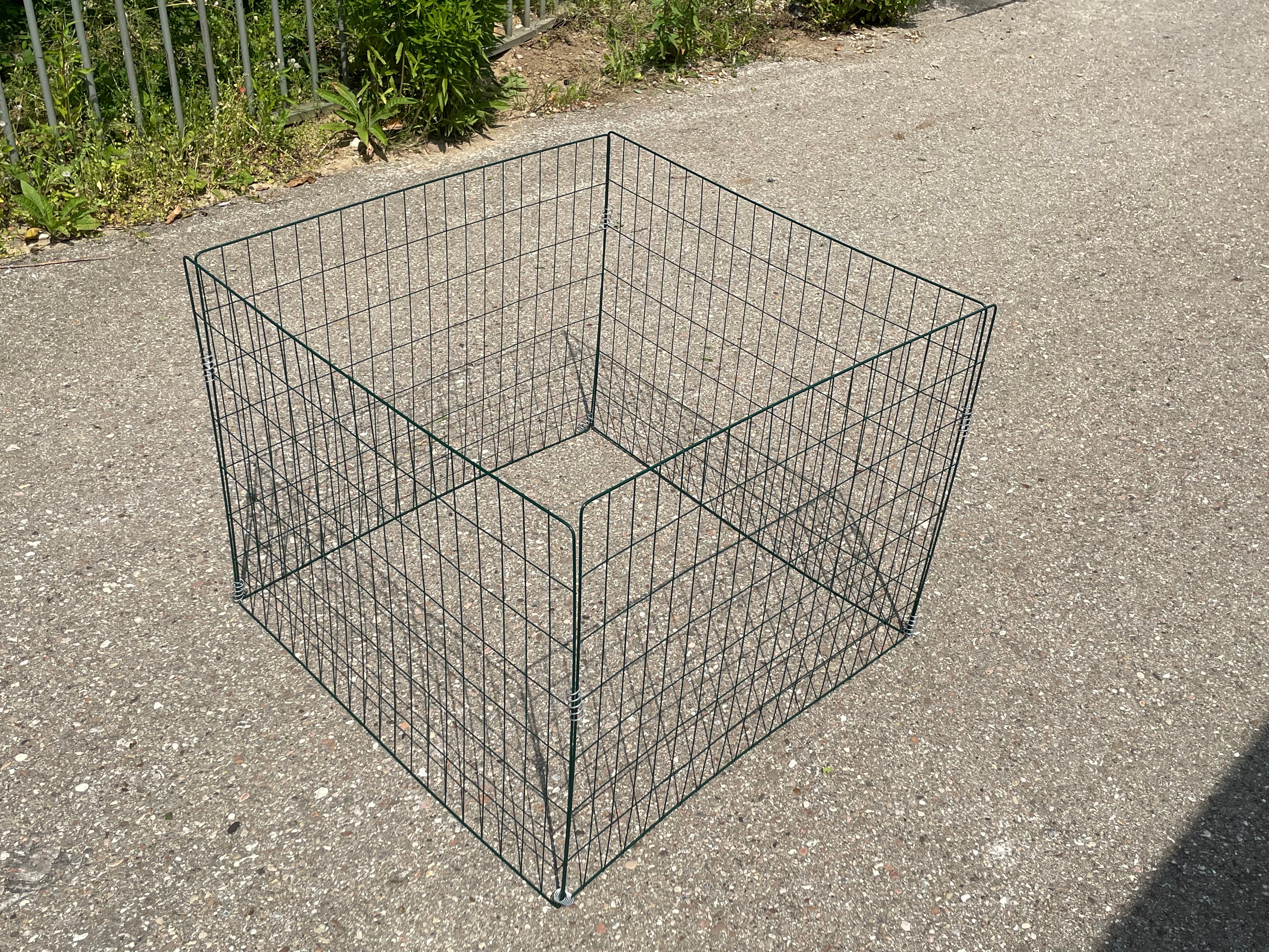 Elmato 2x Drahtgitter Komposter, dunkelgrün 90x90x70cm