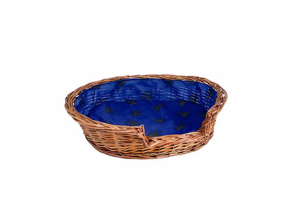 Elmato Tierkorb aus Weidengeflecht mit Polster - zwei Größen