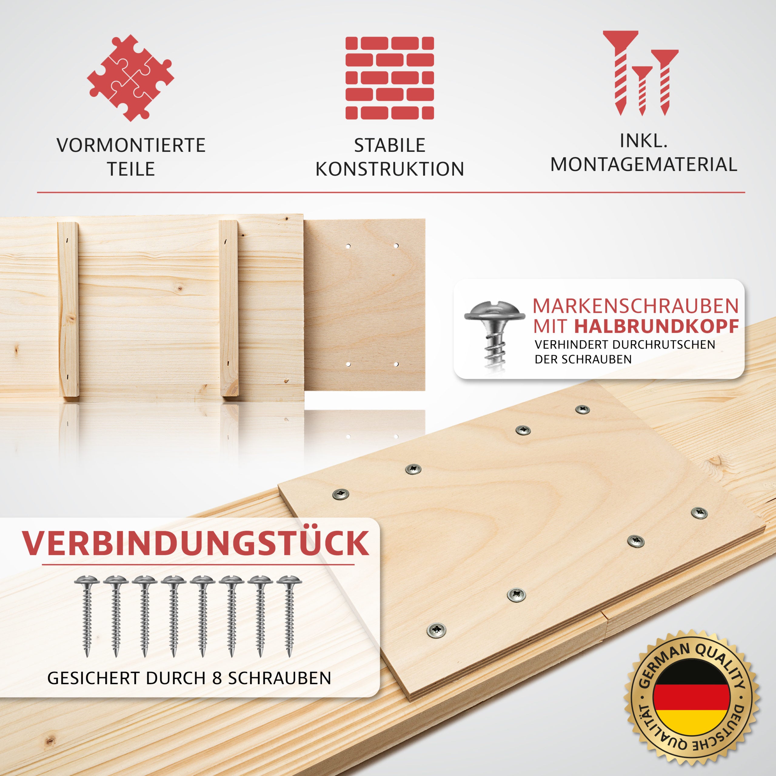 Elmato Katzentreppe lackiert – wetterfest 1-4 Meter, verschiedene Größen