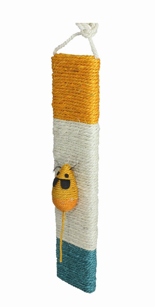 Elmato Kratzbrett für Katzen, Krallenpflege mit Spielmaus, 50cm